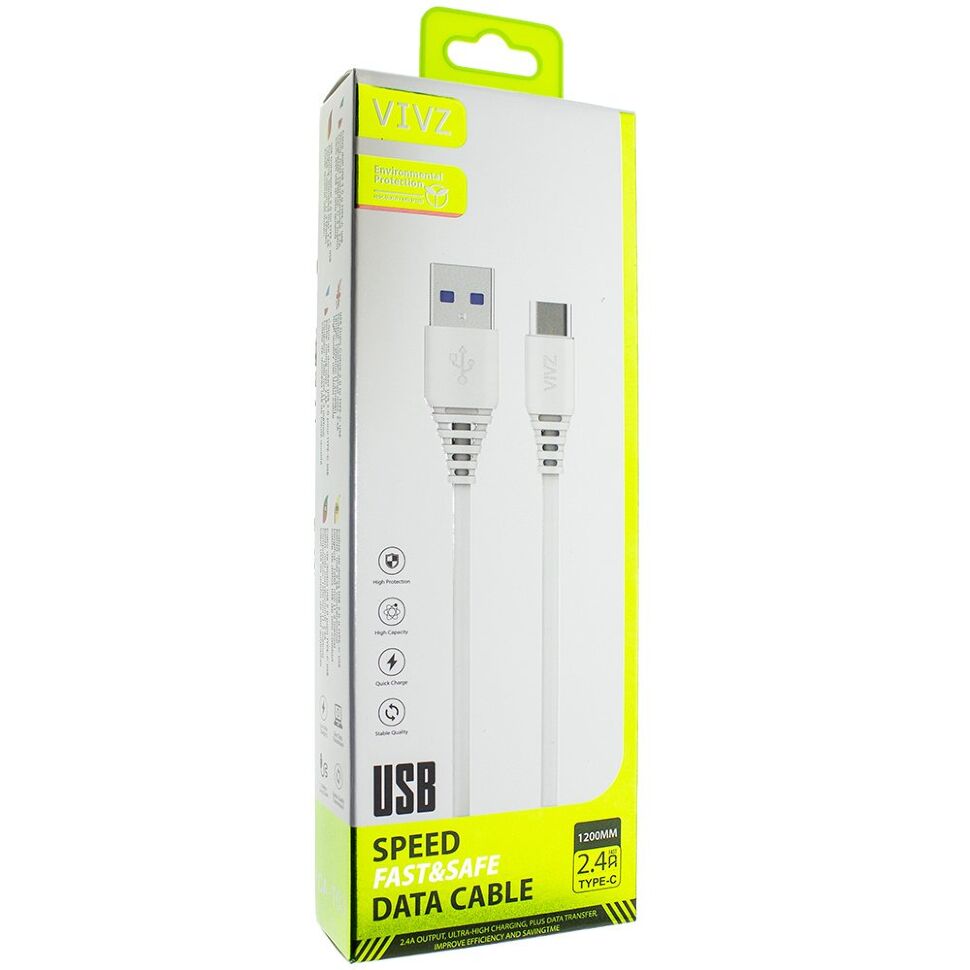 Кабель USB VIVZ CA-T03 Type-C 2.4A 1.2m