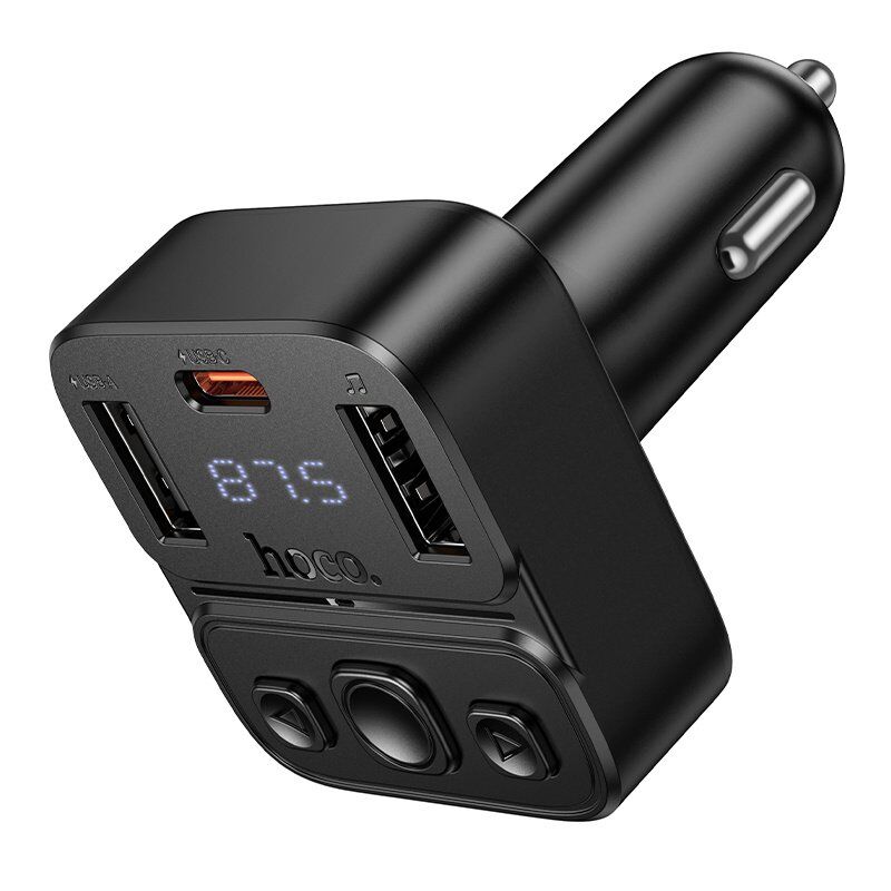 Автомобільний Bluetooth FM-трансмітер HOCO E87 Delta 35W (1A1C)