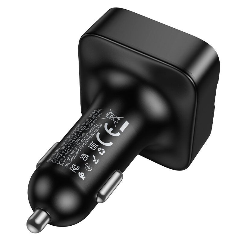 Автомобільний Bluetooth FM-трансмітер HOCO E87 Delta 35W (1A1C)
