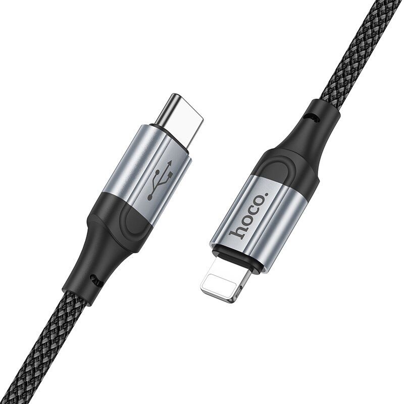 USB-C кабель HOCO X102 Fresh 27W Type-C - Lightning, 1м, чорний