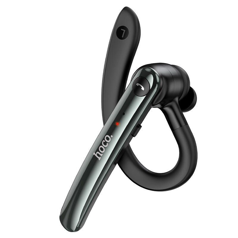 Бездротова Bluetooth-моно-гарнітура HOCO S19 Heartful з ENC (покращення голосу під час дзвінків), metal gray