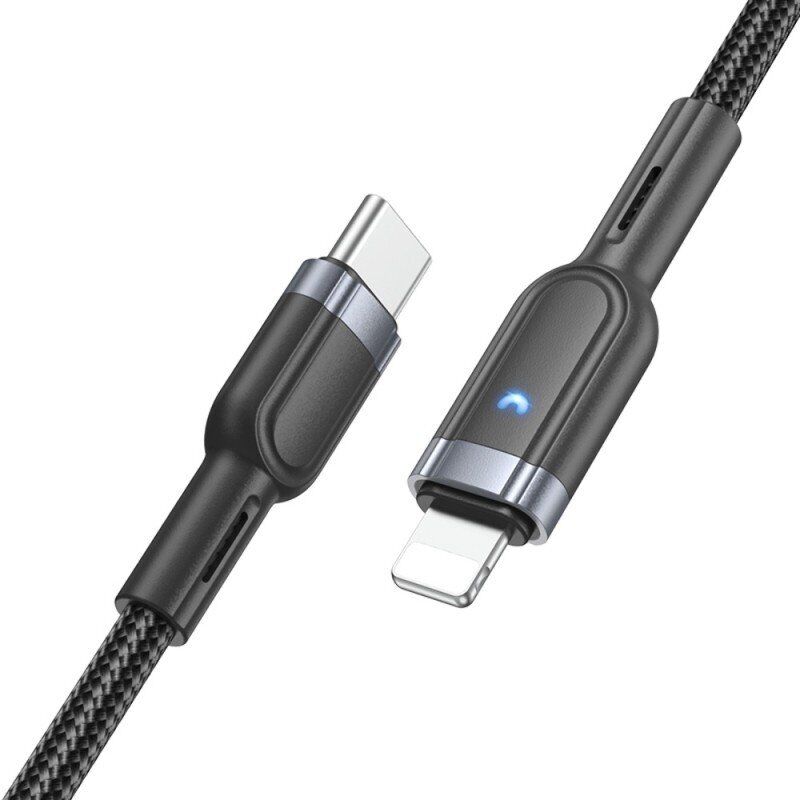 USB-C кабель HOCO U117 Type-C  -  Lightning 20W, 1,2 м, чорний