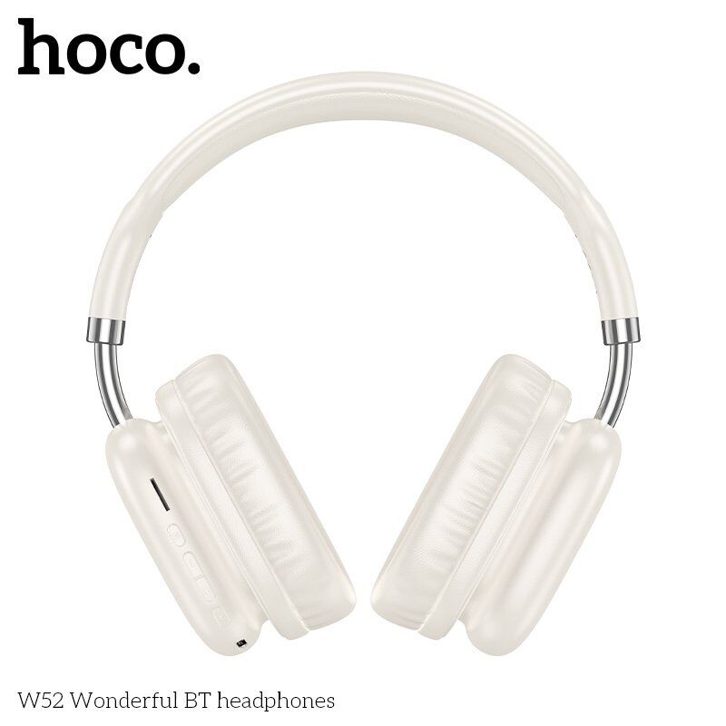 Бездротові повнорозмірні навушники HOCO W52, milky white