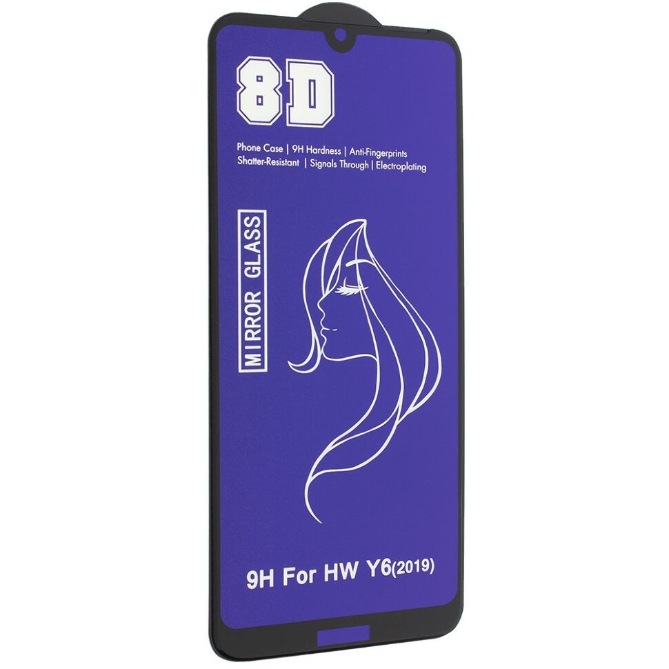 Захисне скло 8D MIRROR HUAWEI Y6 2019