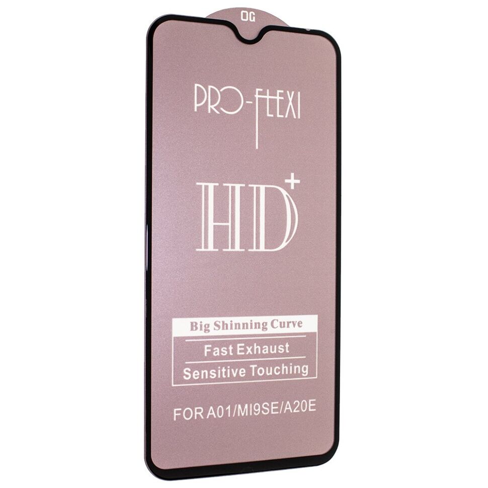 Захисне скло PRO-FLEXI HD+ SAMSUNG A015 Galaxy A01 2020 | MI9 SE | A20 E ЧОРНИЙ