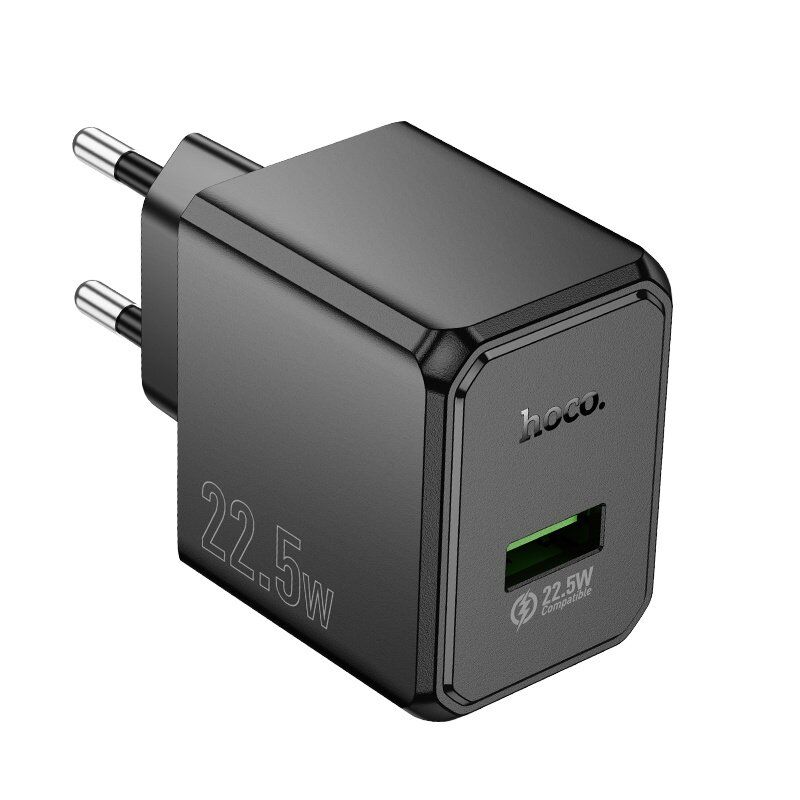 Мережевий зарядний пристрій Hoco CS17A Wish 22,5 Вт USB, чорний