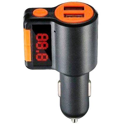 FM модулятор KCB-905 Bluetooth / гучномовець Чорно-помаранчевий
