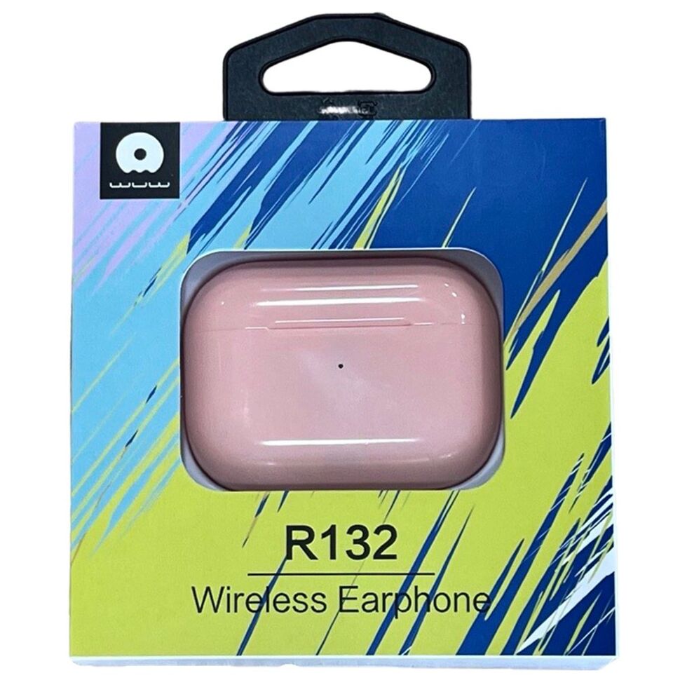 Бездротові навушники WUW R132 TWS Wireless earbuds РОЖОВИЙ (40)