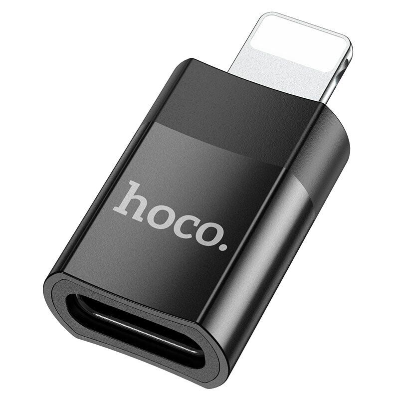 Адаптер HOCO UA17 OTG Lightning (папа) - Type-C (мама), чорний
