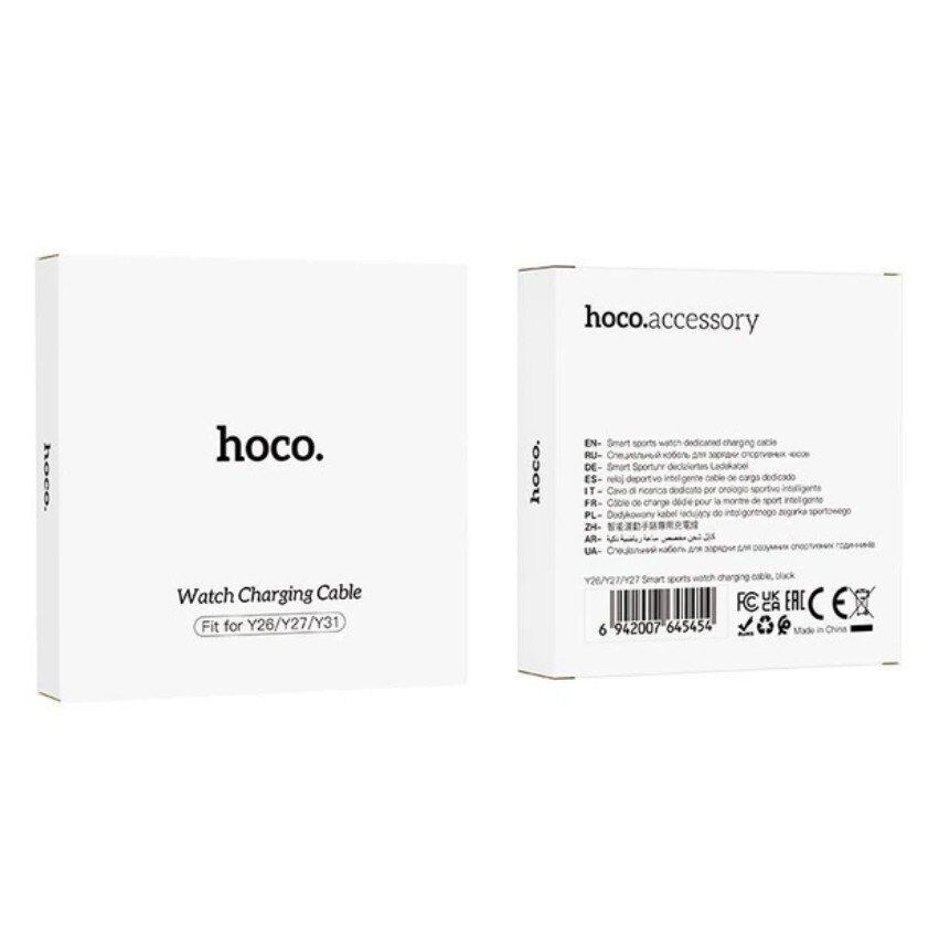 Кабель HOCO для заряджання годинника Y26/Y27/Y31/Y33/Y35/Y36 Smart sports watch, чорний