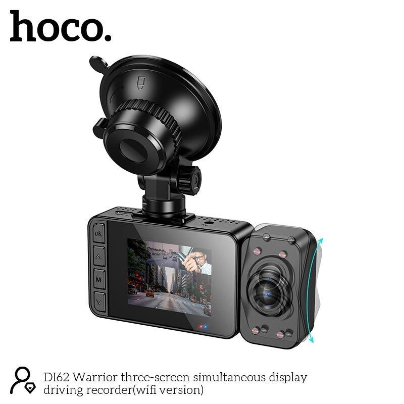 Автомобільний відеореєстратор HOCO DI62, чорний