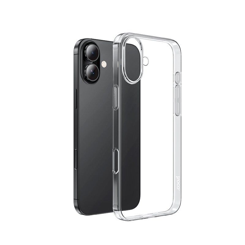 Силіконова накладка HOCO LIGHT SERIES для APPLE iPhone 16 6.1", прозорий