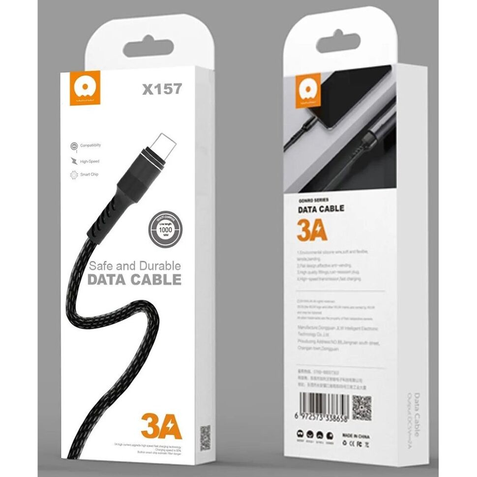 Кабель USB WUW X157 USB - micro USB 3A тканина