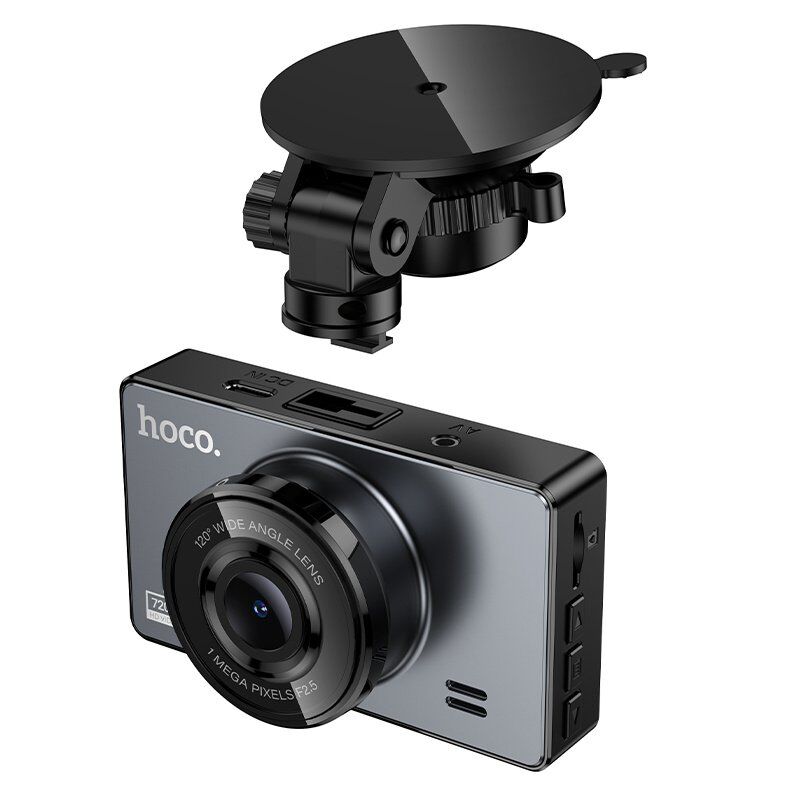 Автомобільний відеореєстратор HOCO DV14 3" IPS, 720P (Metal Gray)