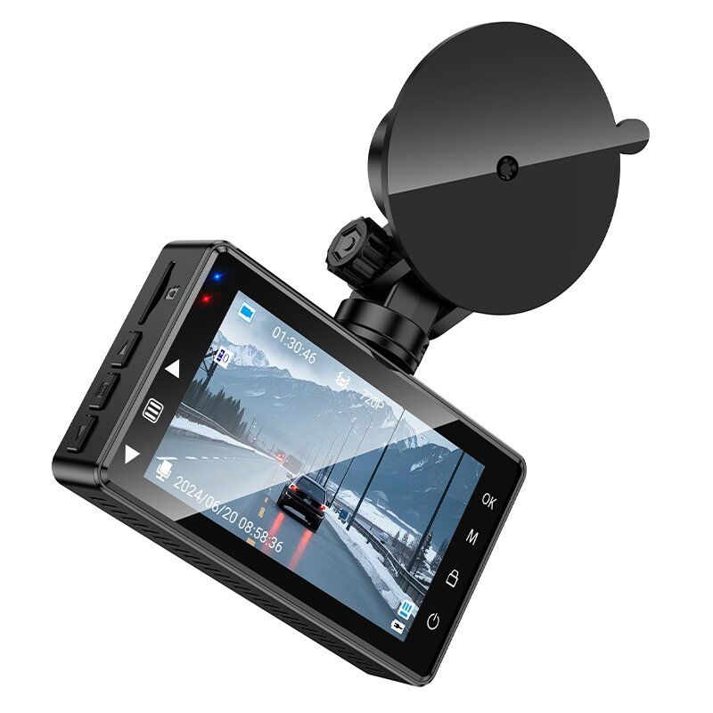 Автомобільний відеореєстратор HOCO DV14 3" IPS, 720P (Metal Gray)