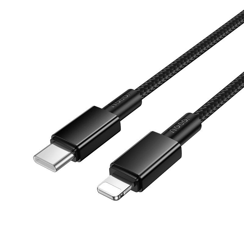 USB-C кабель HOCO X119 Type-C - Lightning, 1 метр, чорний