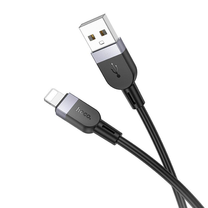 USB кабель HOCO X109 USB - Lightning SILICONE 2.4A, 3 метри, чорний