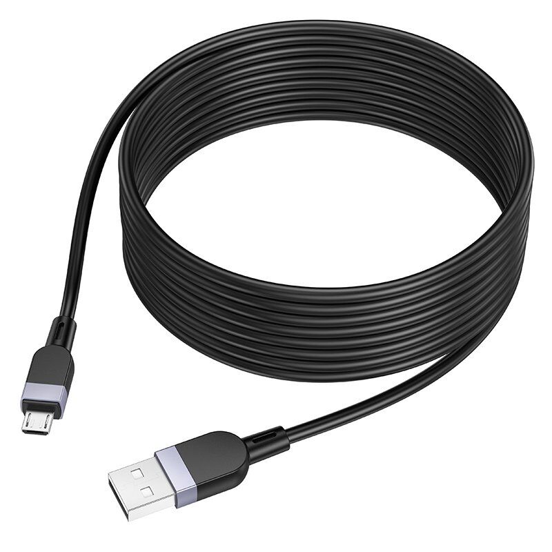 USB кабель HOCO X109 USB - micro USB SILICONE, 3 метри, чорний