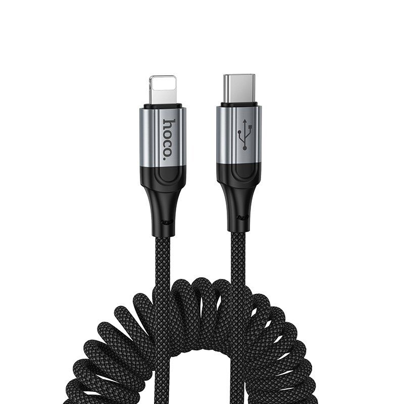 USB-C кабель HOCO X121 Nuevo PD27W Type-C - Lightning 1,50 метри, чорний