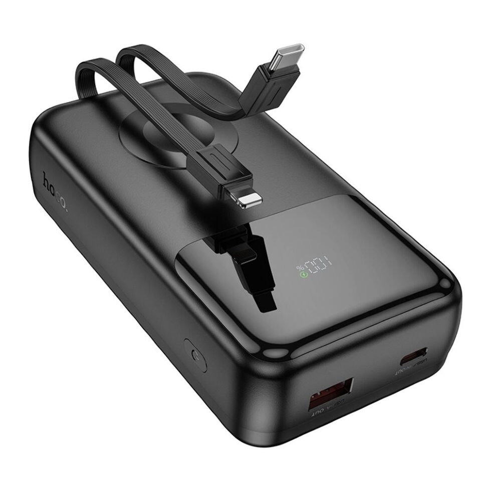 Power Bank HOCO Q28A Victory 22.5W+PD20W fully compatible power bank with watch charging cable 20000 mAh чорний