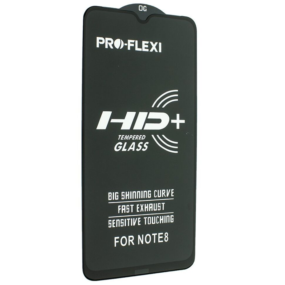 Захисне скло PRO-FLEXI HD+ XIAOMI Redmi Note 8 2021 ЧОРНИЙ