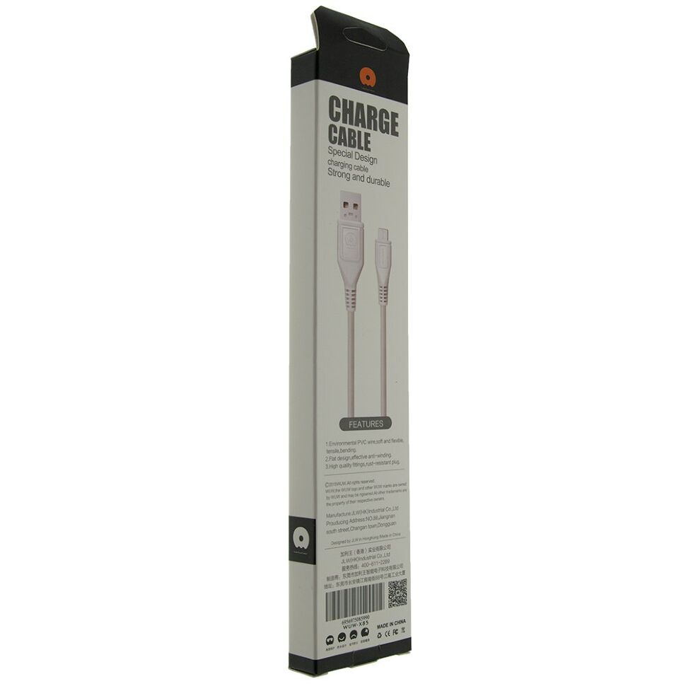 Кабель USB WUW X85 USB - micro 2A білий