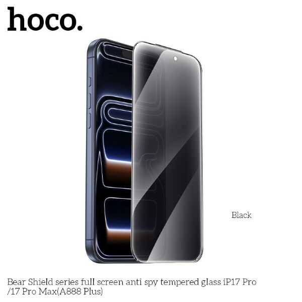 Скло для телефону HOCO A888 Plus Bear Shield anti spy APPLE iPhone 17 PRO MAX