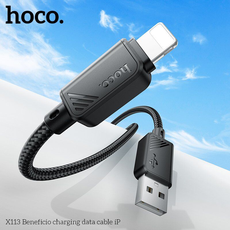 USB кабель HOCO X113 USB - Lightning, 1 метр, чорний