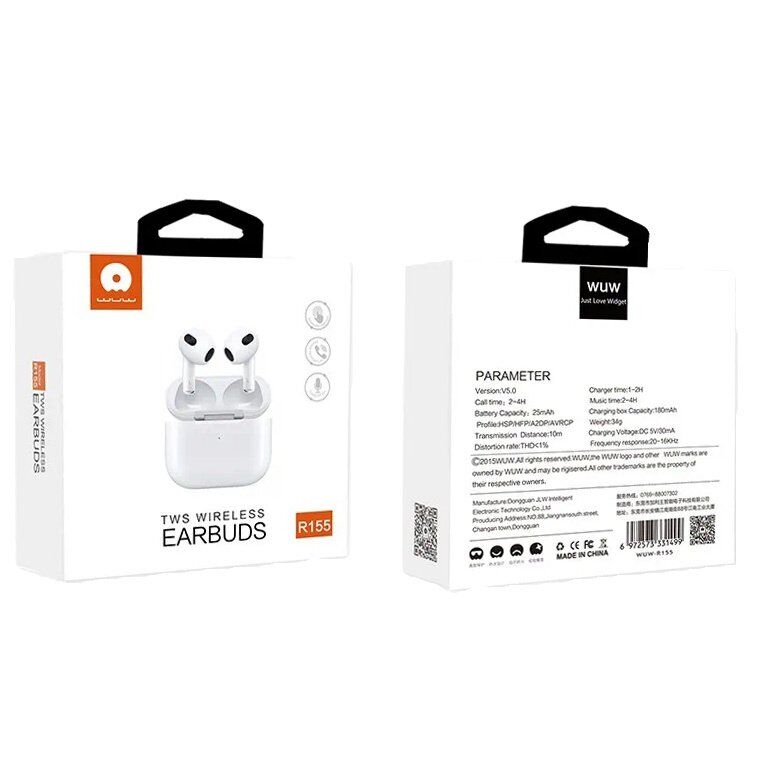 Бездротові навушники WUW R155 TWS Wireless earbuds (40)