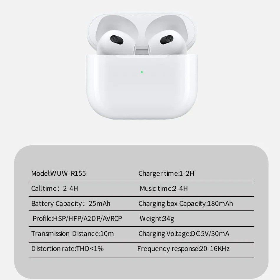 Бездротові навушники WUW R155 TWS Wireless earbuds (40)