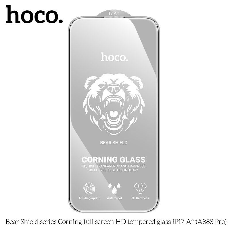 Захисне скло HOCO A888 Pro Bear Shield Corning HD для телефону APPLE iPhone 17 AIR