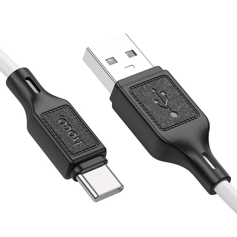 USB кабель HOCO X90 silicone USB - Type-C 1 MЕТР БIЛИЙ