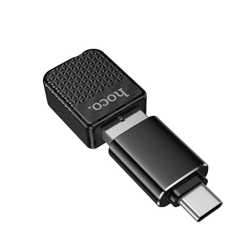 Адаптер автомобильный беспроводной Hoco HU3 CarPlay USB/ Type-C (11pc) (черный)