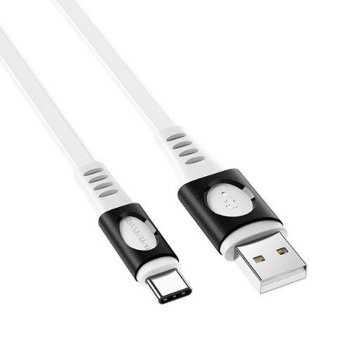 USB кабель BOROFONE BX35 3A 1m USB - Type-C, БІЛИЙ