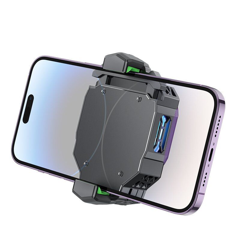 Охолоджувач для смартфона HOCO GM26 Fast Cooling Mobile Phone Cooler з підсвіткою, чорний/фіолетовий
