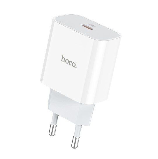 Мережевий зарядний пристрій HOCO C76A PLUS TYPE-C PD 20W, білий