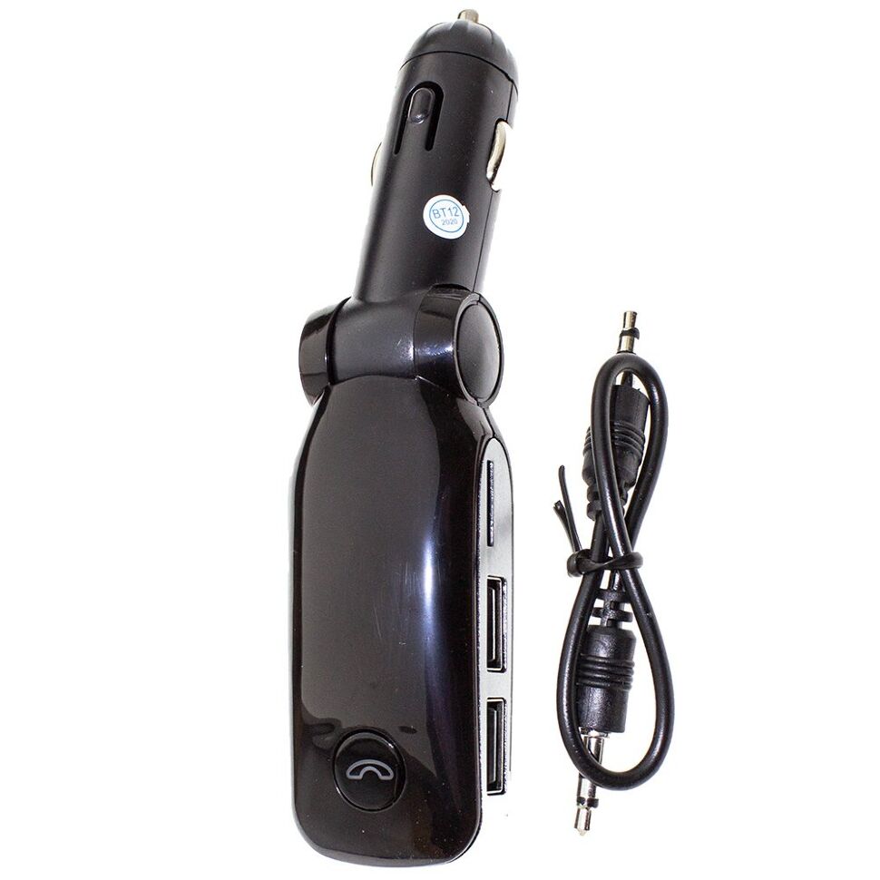 FM Модулятор M8 Bluetooth / гучномовець ЧОРНО-СТАЛЬНИЙ