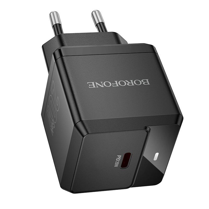 Сетевое зарядное устройство BOROFONE BN18 Intenso Type-C PD 20W, чёрный
