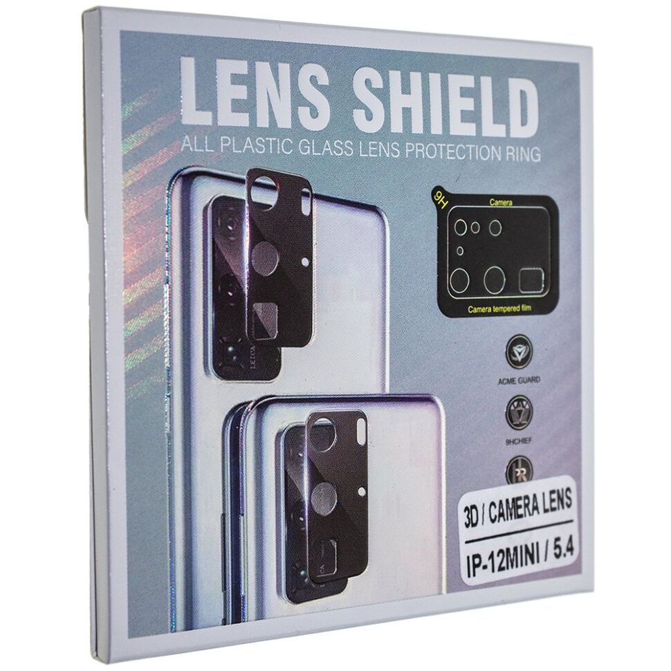 Захисне скло для камери 3D LENS SHIELD APPLE IPHONE 12 mini 5,4" чорний