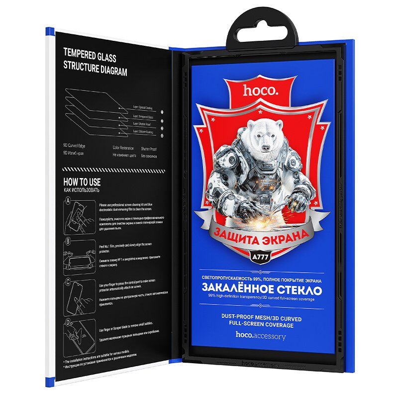 Скло для телефону HOCO A777 Bear Shield HD APPLE iPhone 16 PRO MAX 6.9"