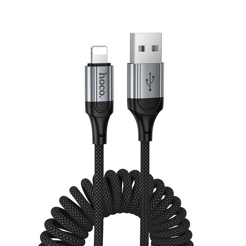 USB кабель HOCO X121 Nuevo USB  -  Lightning 1,50 метри, чорний