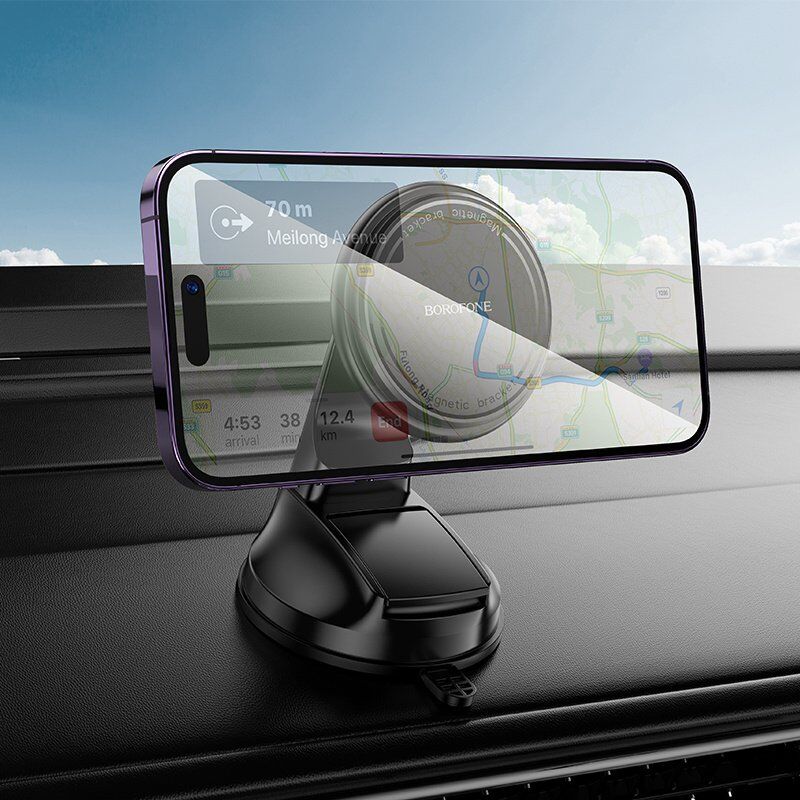 Магнітний автомобільний тримач BOROFONE BH136 Parker ring (на центральну консоль)
