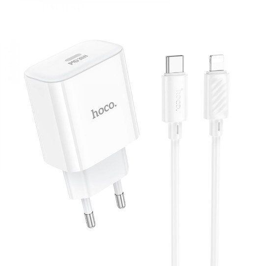 Мережевий зарядний пристрій HOCO C76A PRO TYPE-C PD 30W + КАБЕЛЬ Type-C - Lightning