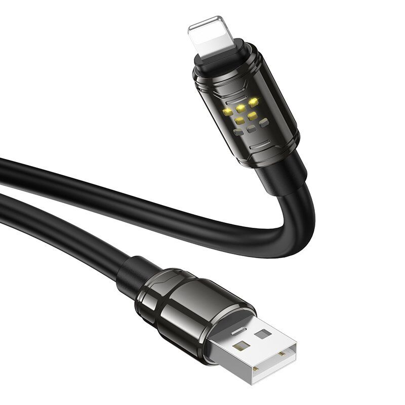USB кабель HOCO U143 USB - Lightning, 1 метр, чорний