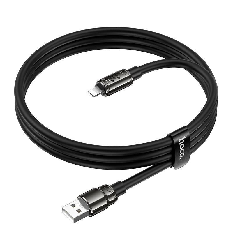 USB кабель HOCO U143 USB - Lightning, 1 метр, чорний