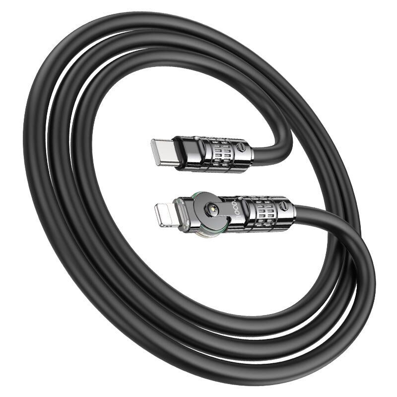 USB-C кабель HOCO U118 Type-C - Lightning ЧОРНИЙ