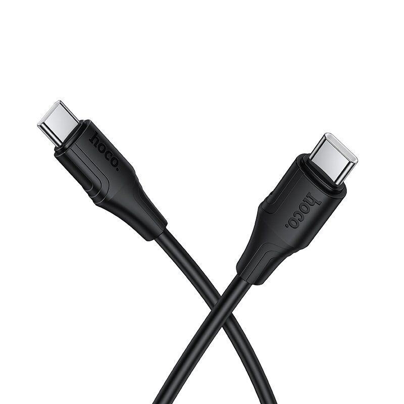 USB-C кабель HOCO X124 Silicone Type-C to Type-C 60W, чорний