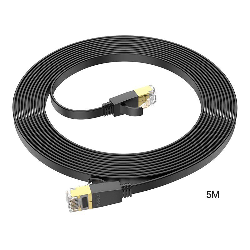 Мережевий кабель LAN (RJ45) HOCO US07, 5 м, чорний